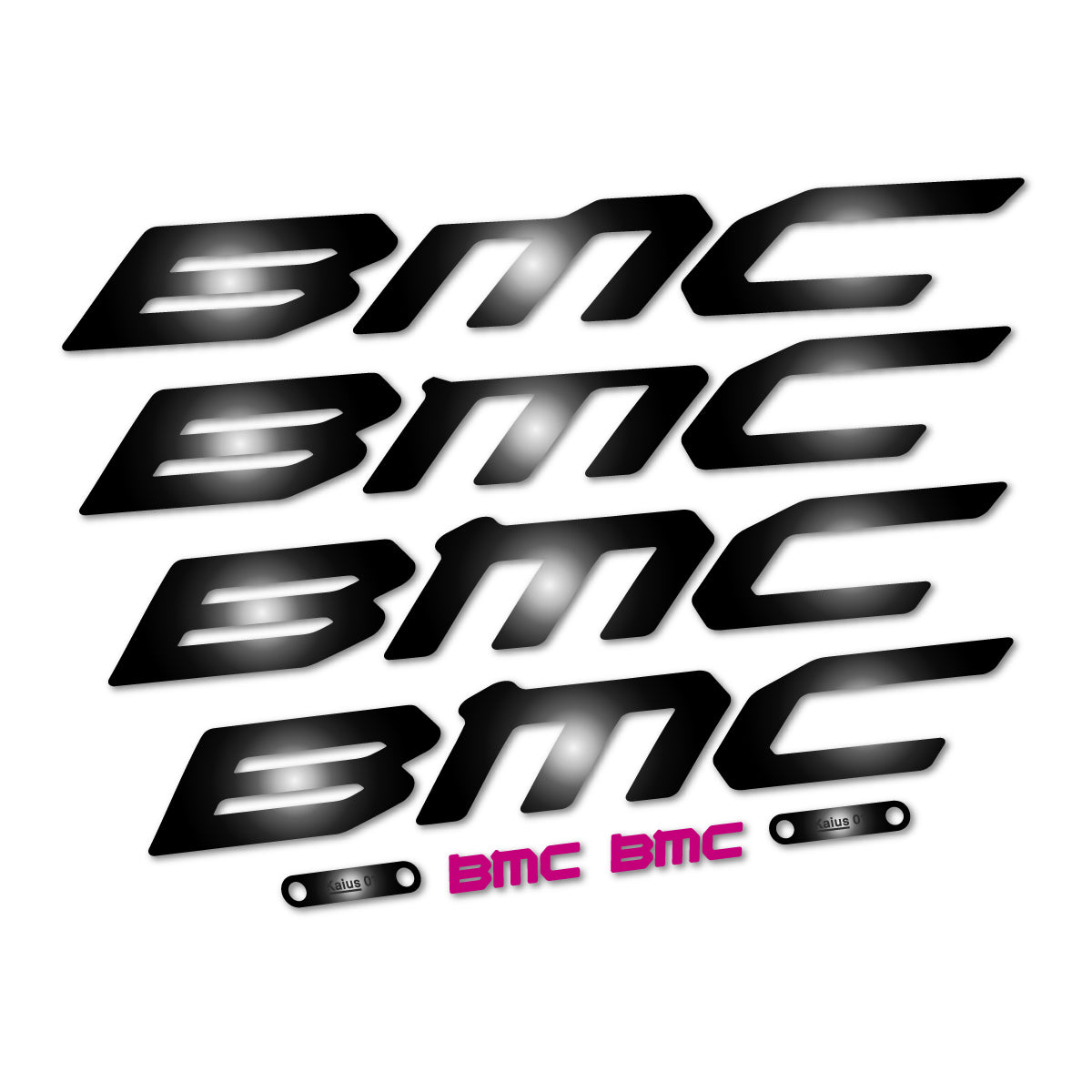 Stickers for BMC Kaius 01 2027, Frame vinyl decals - Black