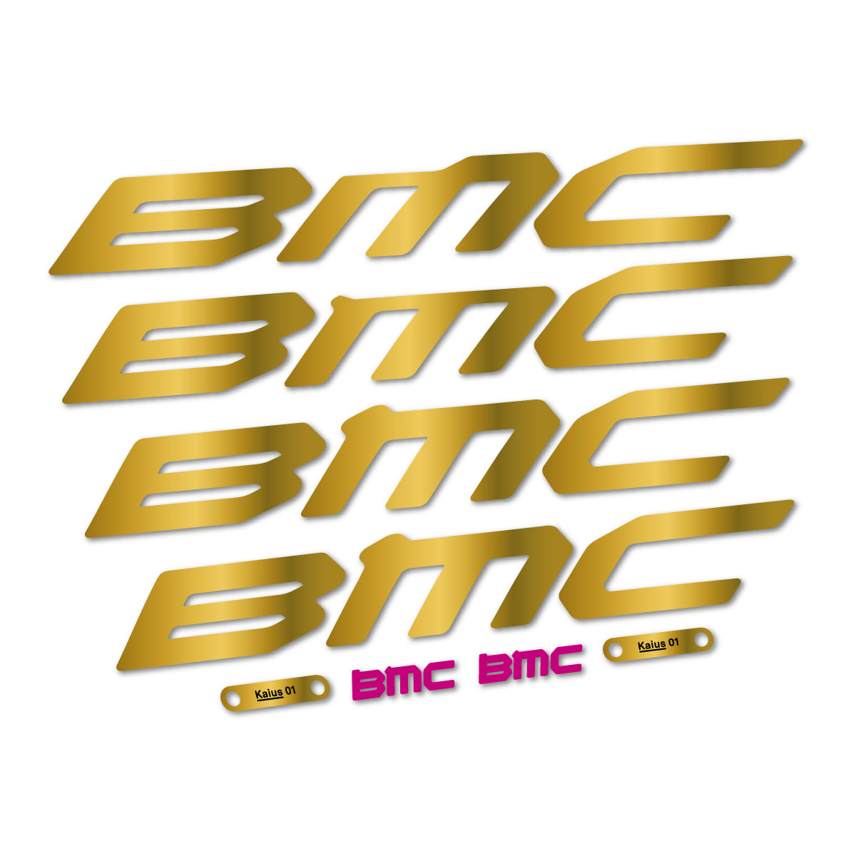 Stickers for BMC Kaius 01 2027, Frame vinyl decals - Gold