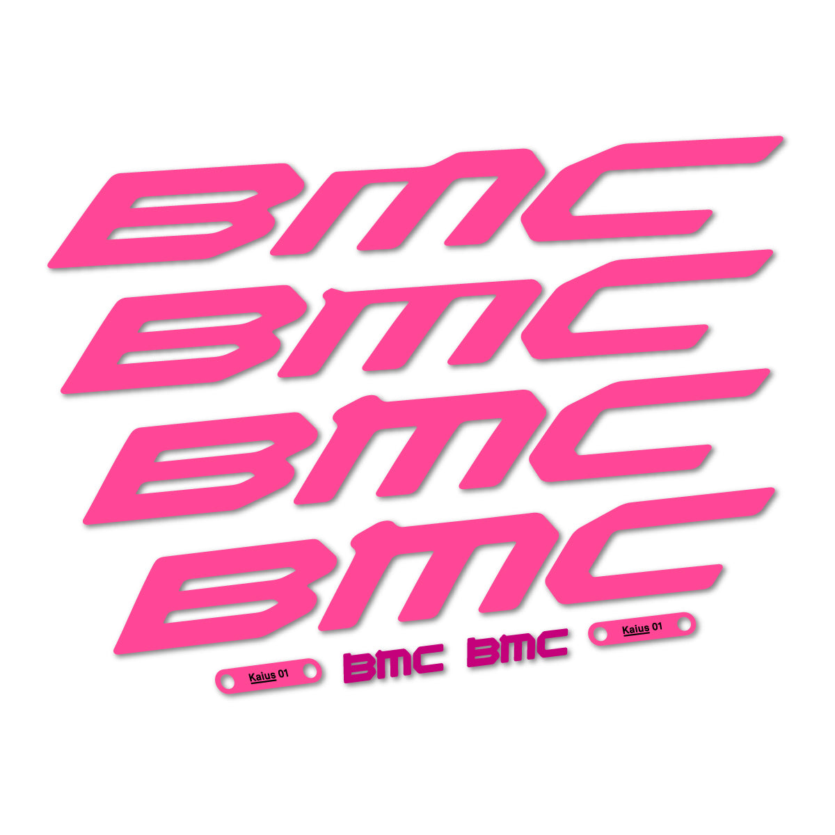 Stickers for BMC Kaius 01 2027, Frame vinyl decals - Bubblegum Pink