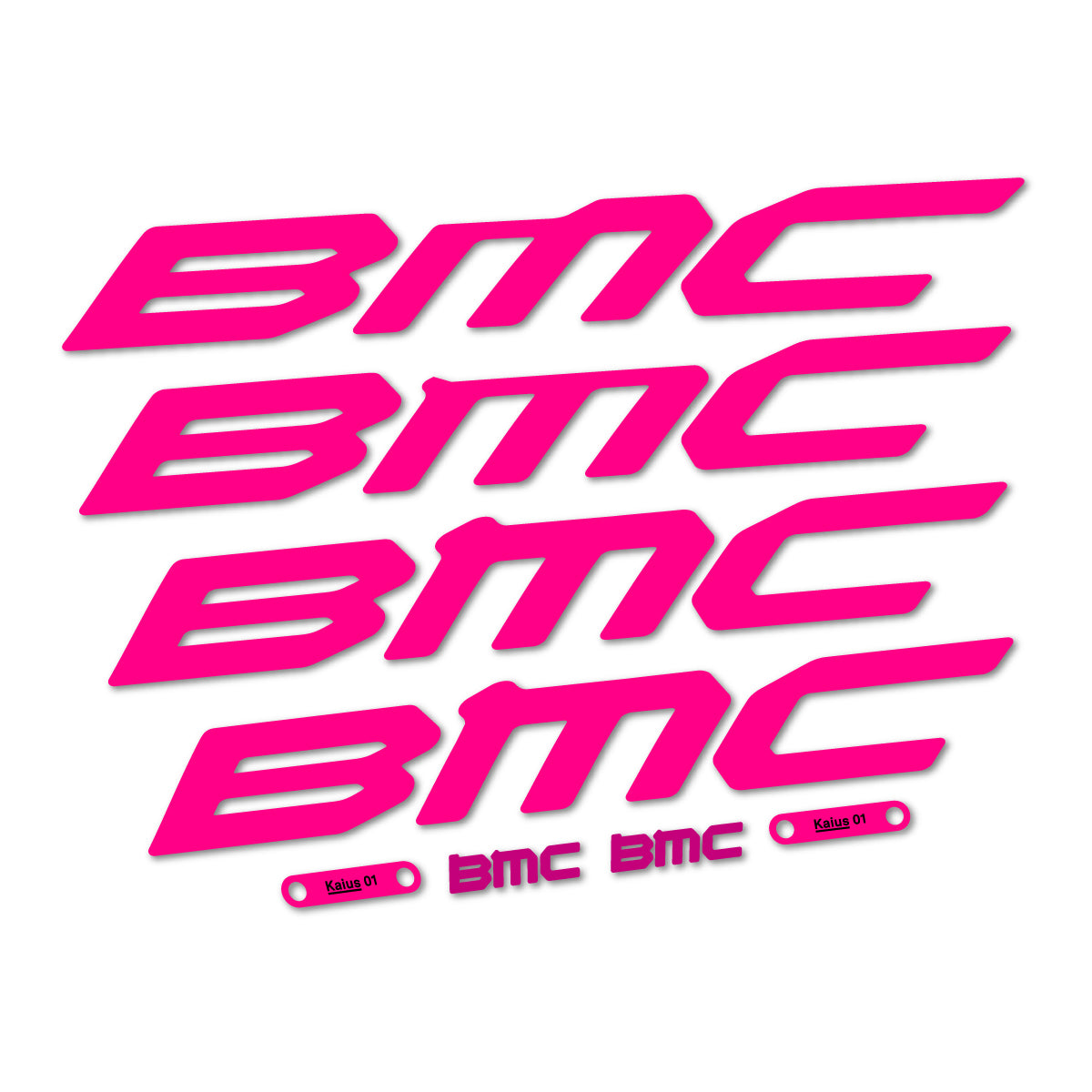 Stickers for BMC Kaius 01 2027, Frame vinyl decals - Fuchsia