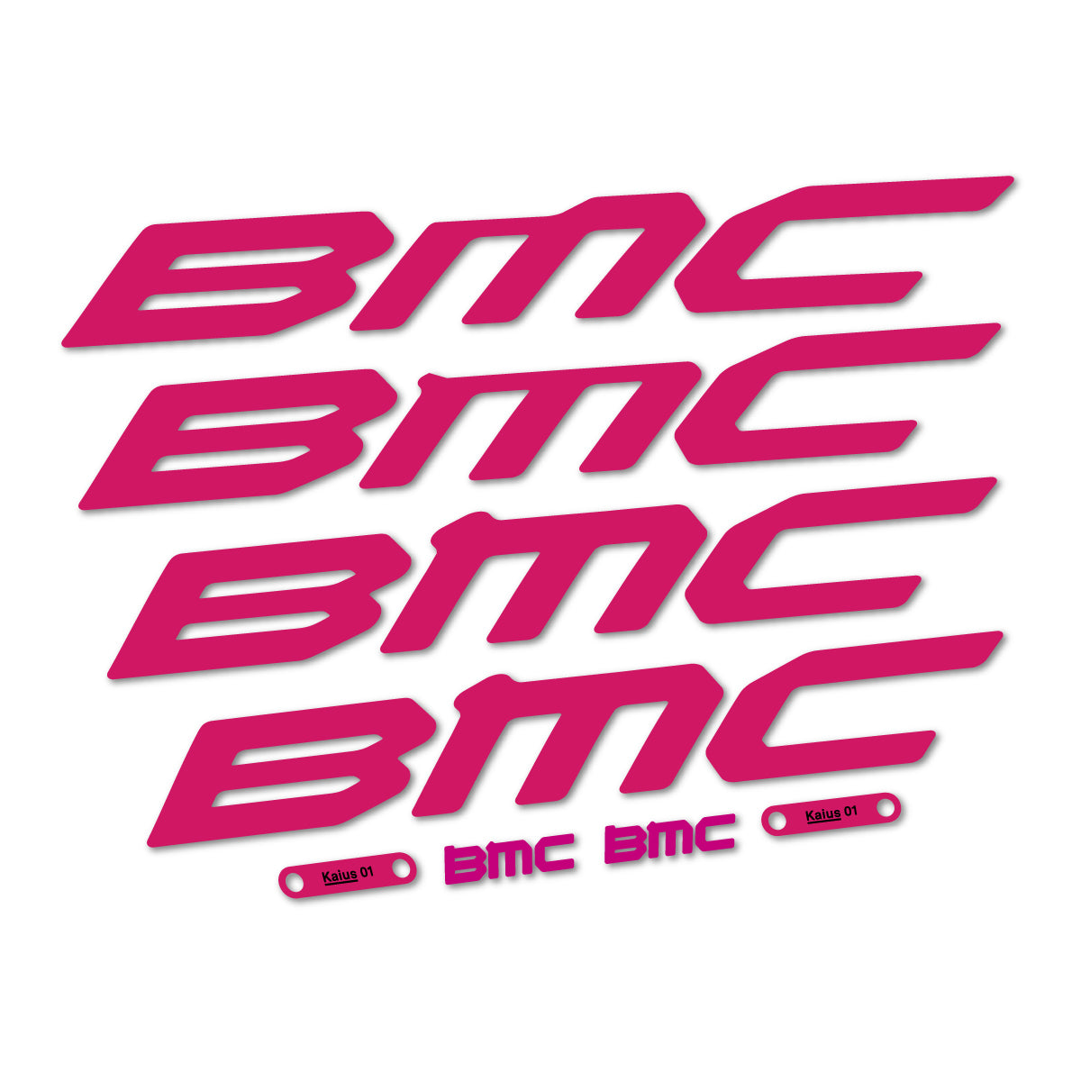 Stickers for BMC Kaius 01 2027, Frame vinyl decals - Dark Pink