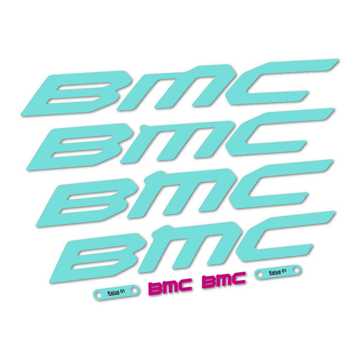 Stickers for BMC Kaius 01 2027, Frame vinyl decals - Blue Green