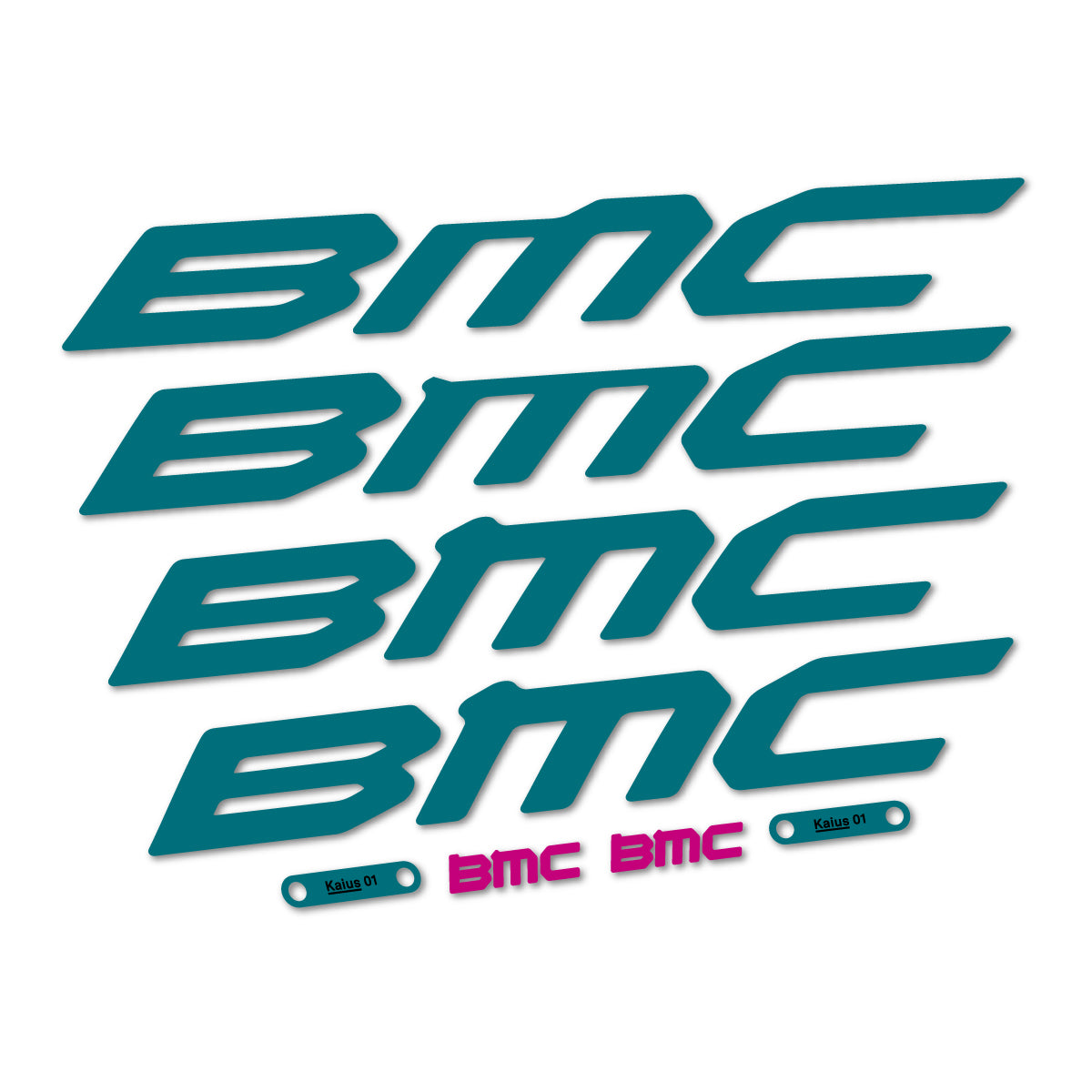 Stickers for BMC Kaius 01 2027, Frame vinyl decals - Dark Turquoise