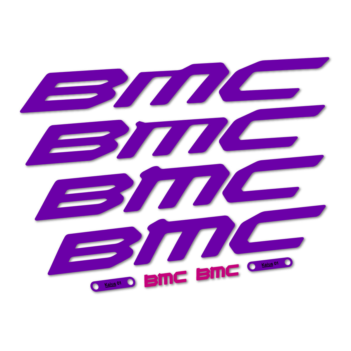 Stickers for BMC Kaius 01 2027, Frame vinyl decals - Violet