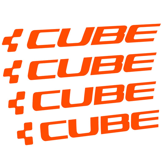 Orange Neon decal for Cube frame – bike sticker vinyl