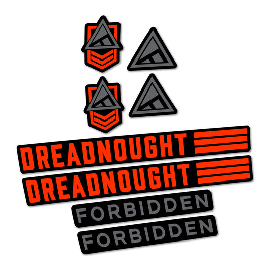 Luminous Orange decal for Forbidden Dreadnought 2026 frame – bike sticker vinyl