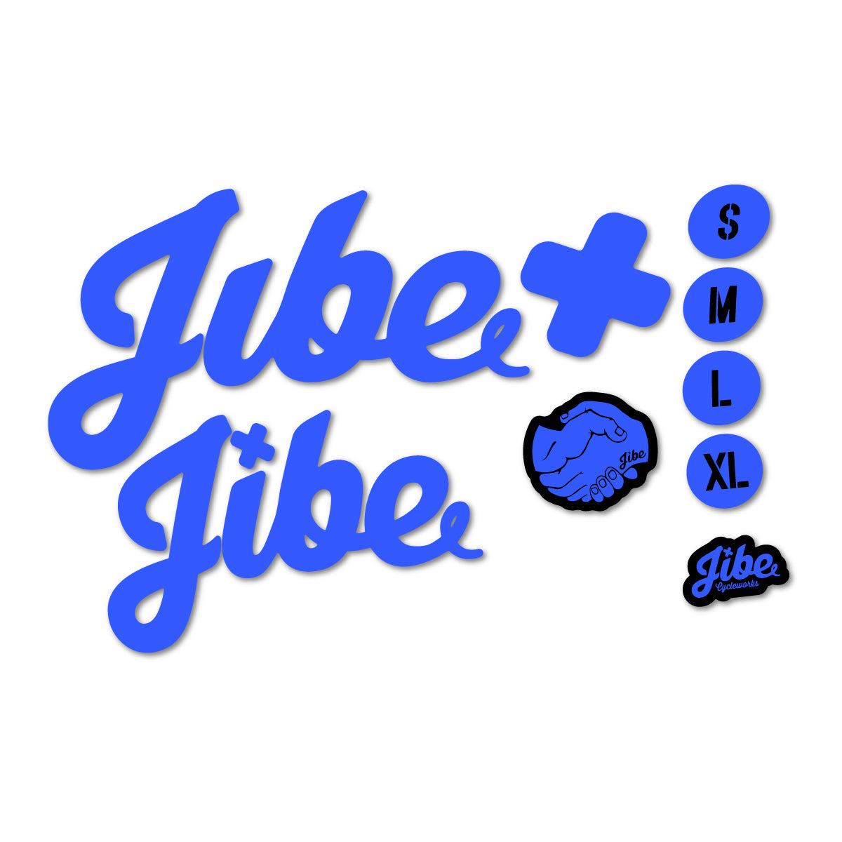 Compatible Stickers for Jibe Doromichi 2022-2026, Frame vinyl decals - Medium Blue