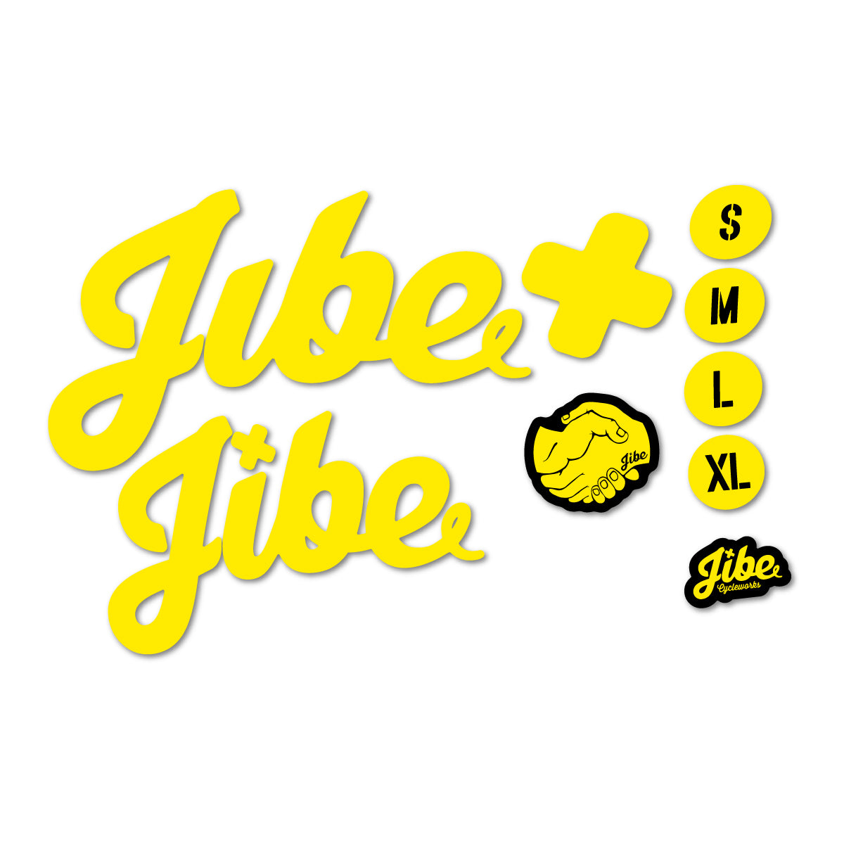 Compatible Stickers for Jibe Doromichi 2022-2026, Frame vinyl decals - Yellow