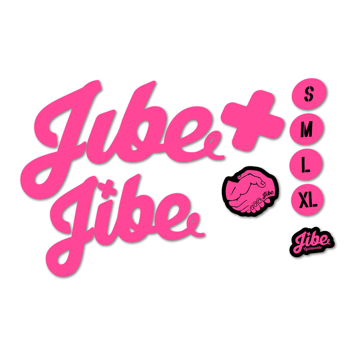 Compatible Stickers for Jibe Doromichi 2022-2026, Frame vinyl decals - Bubblegum Pink