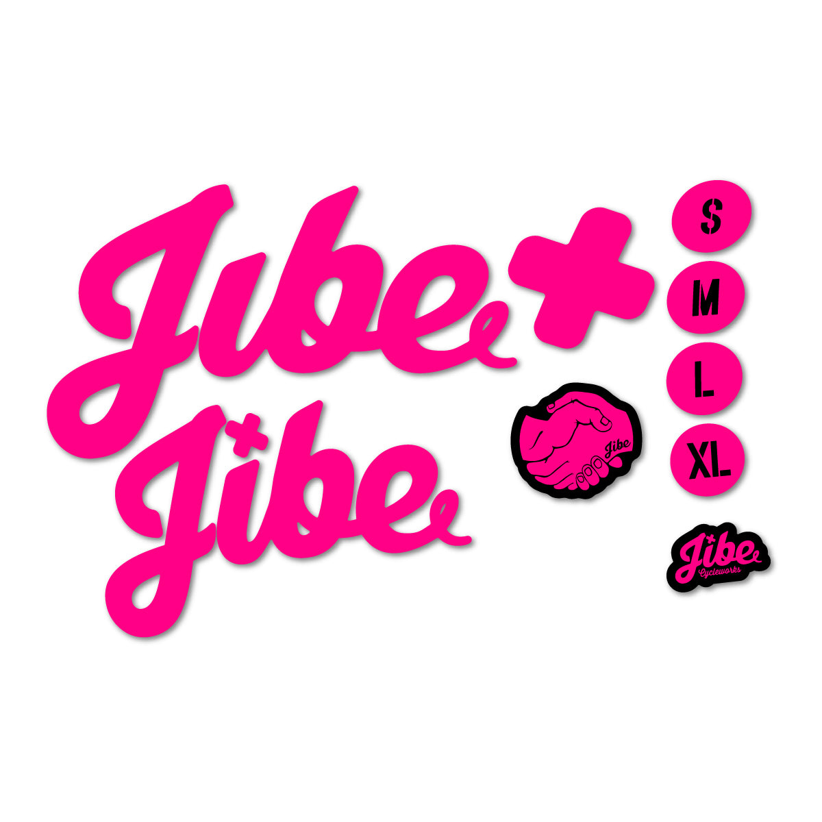 Compatible Stickers for Jibe Doromichi 2022-2026, Frame vinyl decals - Fuchsia