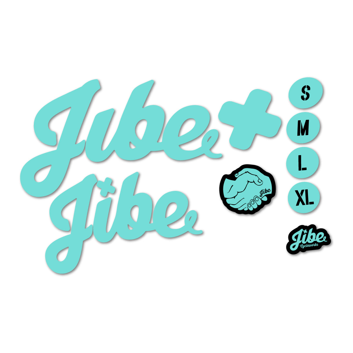 Compatible Stickers for Jibe Doromichi 2022-2026, Frame vinyl decals - Blue Green