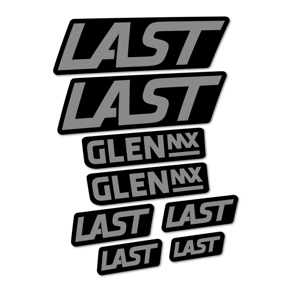 Compatible Stickers for Last Glen 2020-2026, Frame vinyl decals - Traffic Grey