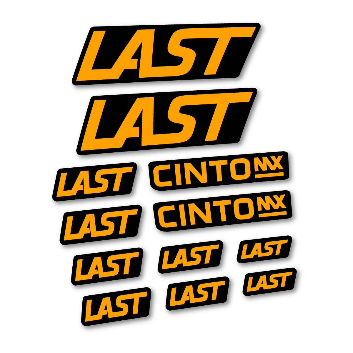 Compatible Stickers for Last Cinto 2021-2026, Frame vinyl decals - Orange Yellow