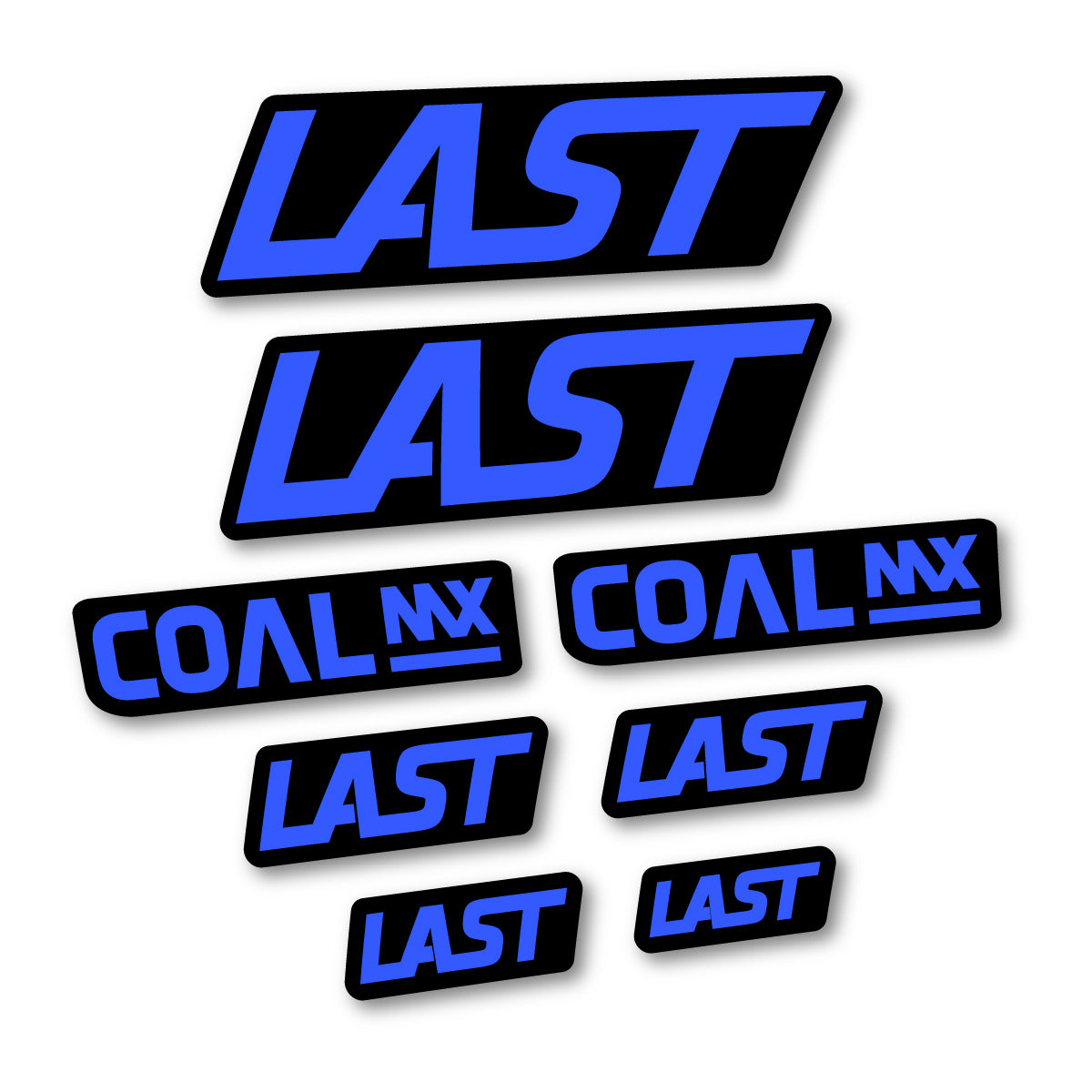 Compatible Stickers for Last Coal 2020-2026, Frame vinyl decals - Medium Blue