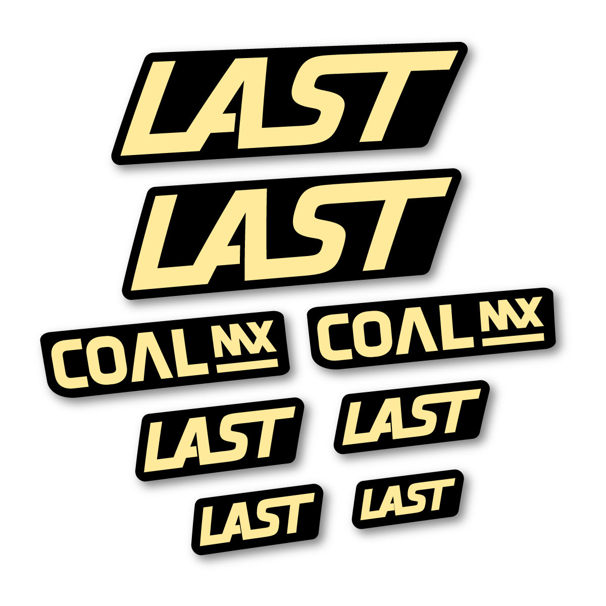 Compatible Stickers for Last Coal 2020-2026, Frame vinyl decals - Cream