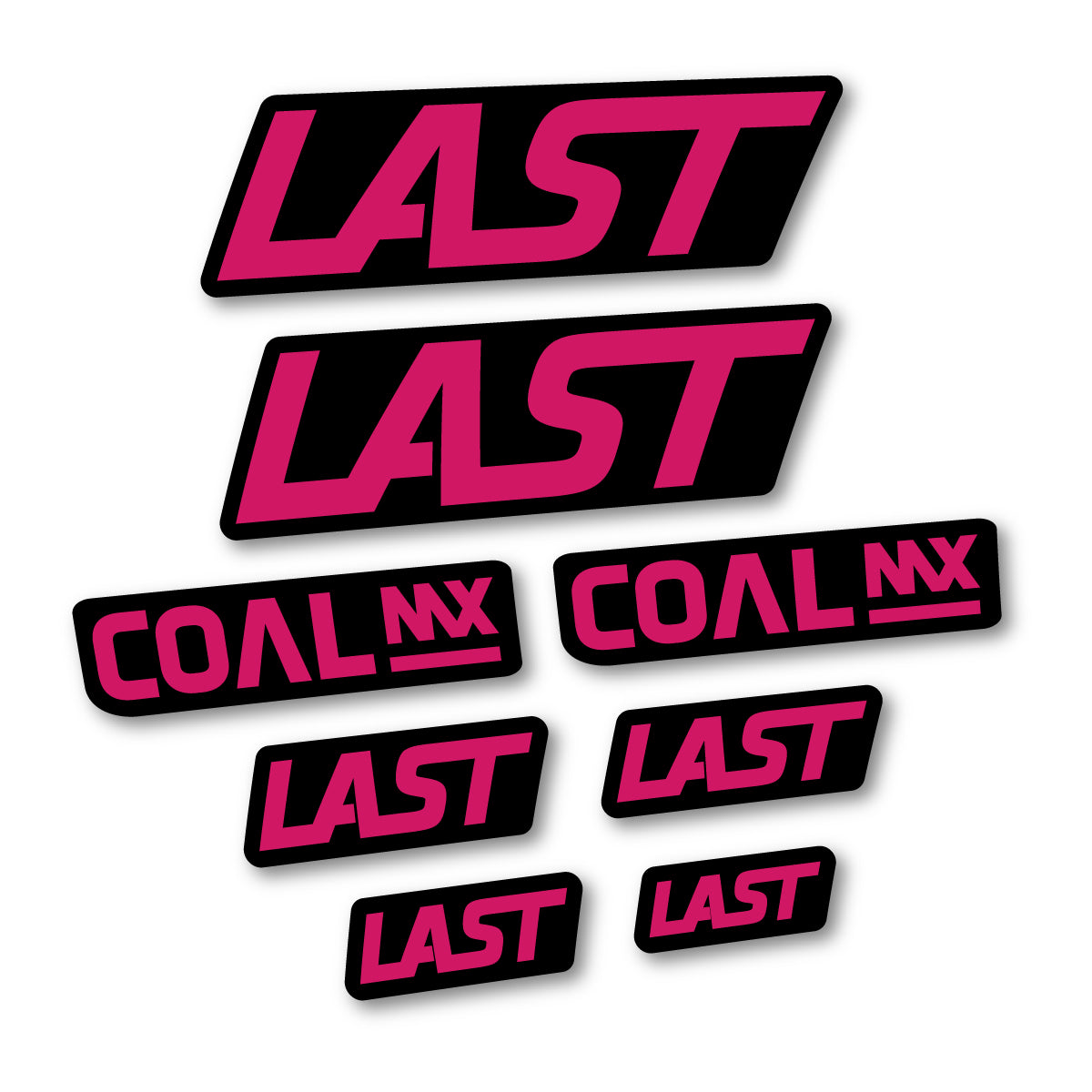 Compatible Stickers for Last Coal 2020-2026, Frame vinyl decals - Dark Pink