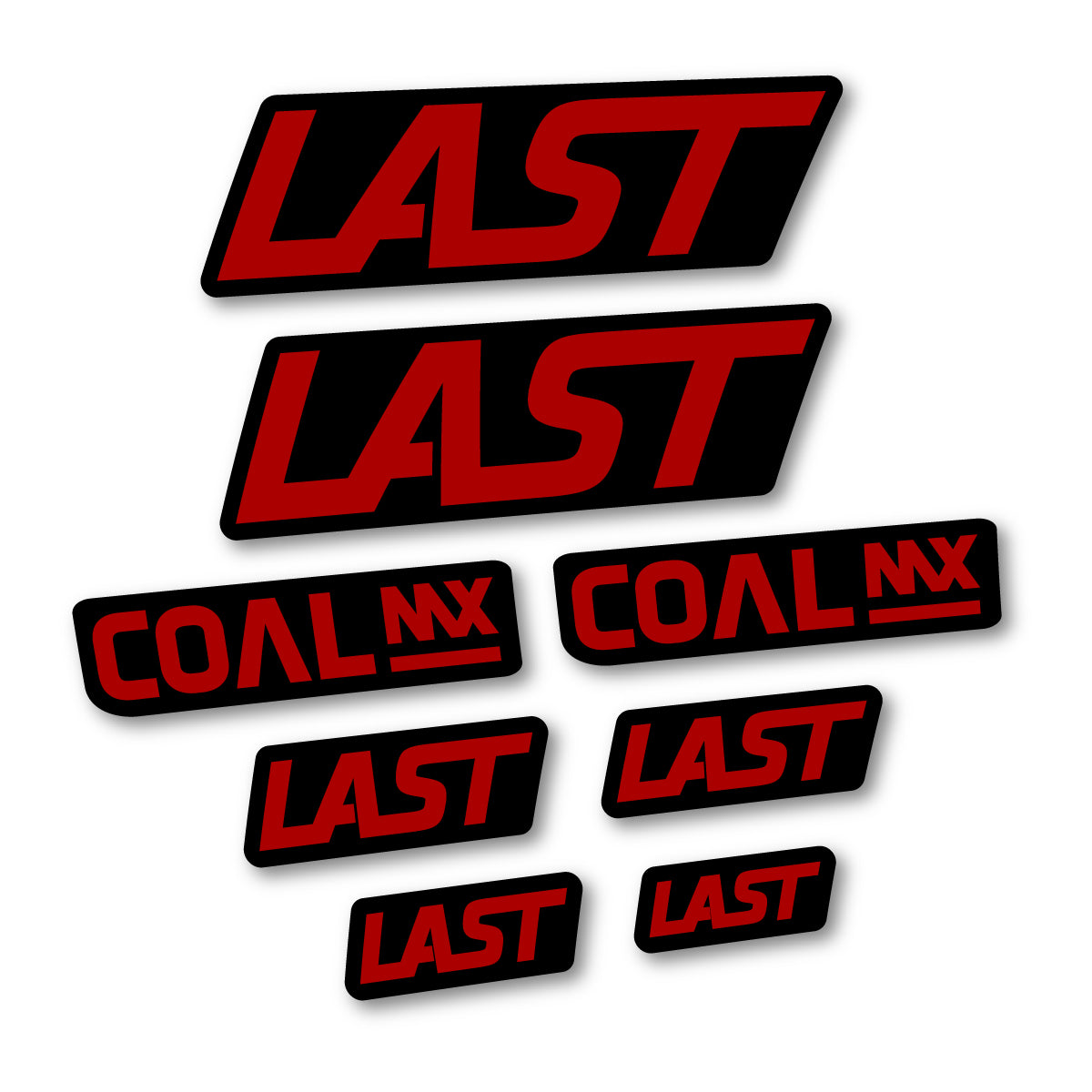Compatible Stickers for Last Coal 2020-2026, Frame vinyl decals - Dark Red