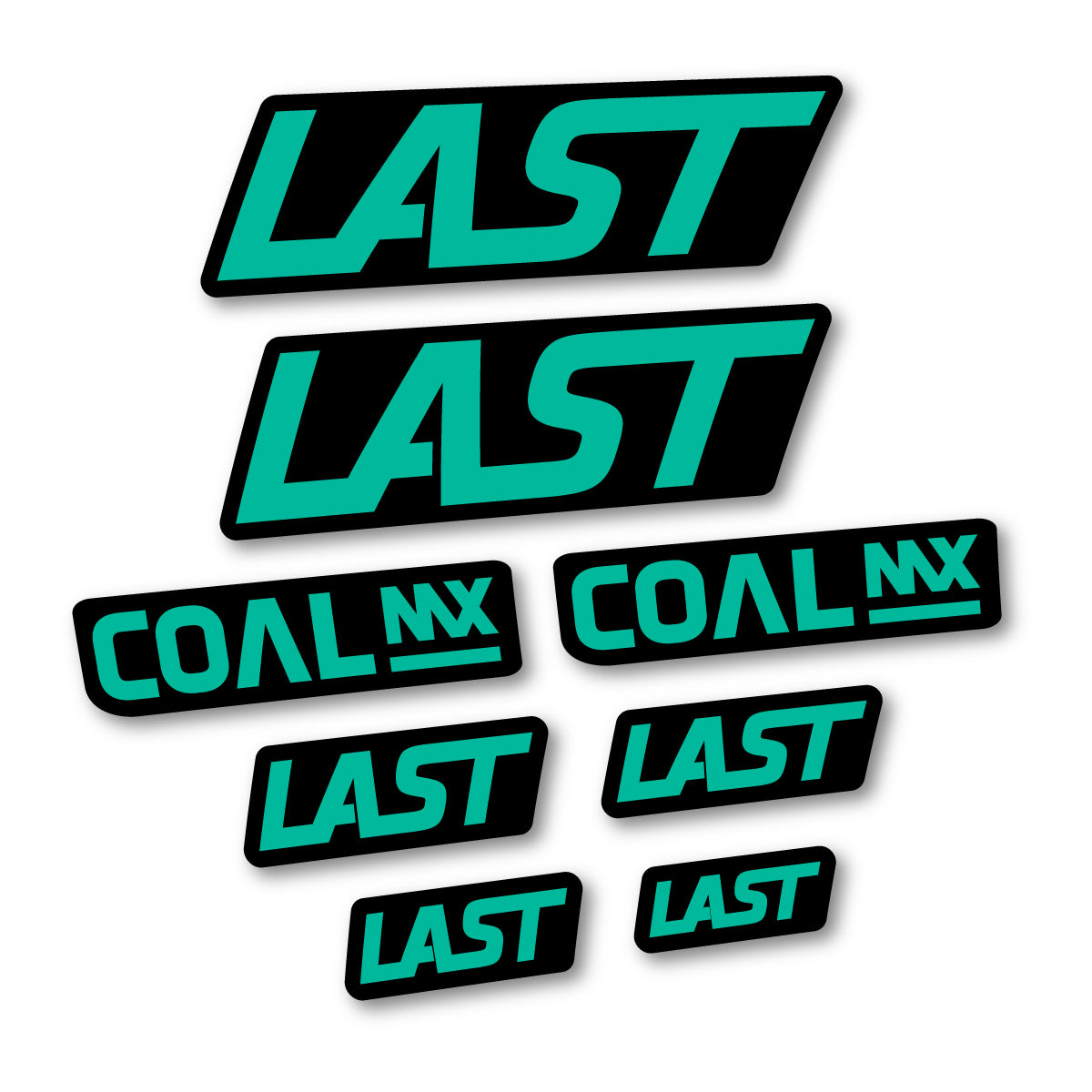Compatible Stickers for Last Coal 2020-2026, Frame vinyl decals - Green Turquoise