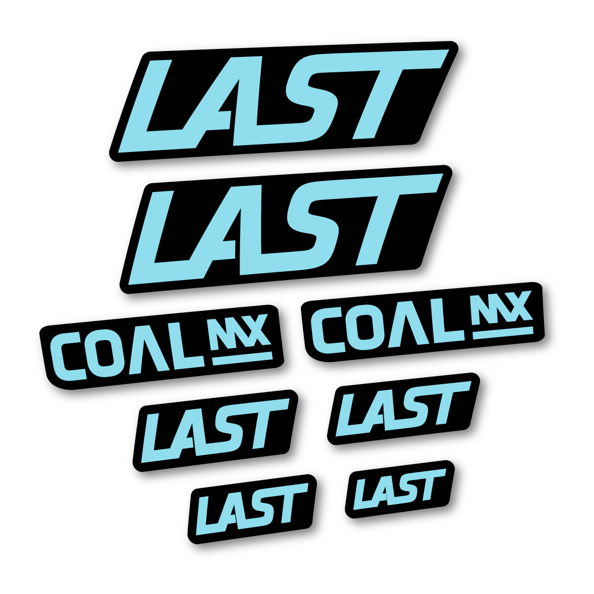 Compatible Stickers for Last Coal 2020-2026, Frame vinyl decals - Sky Blue
