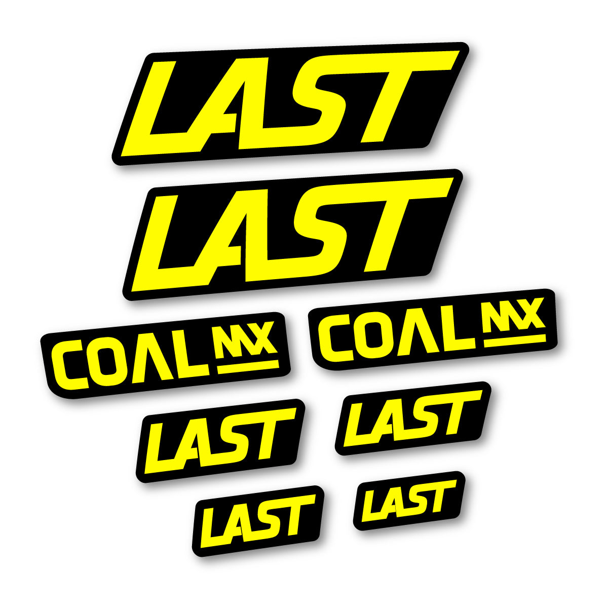 Compatible Stickers for Last Coal 2020-2026, Frame vinyl decals - Lemon Yellow