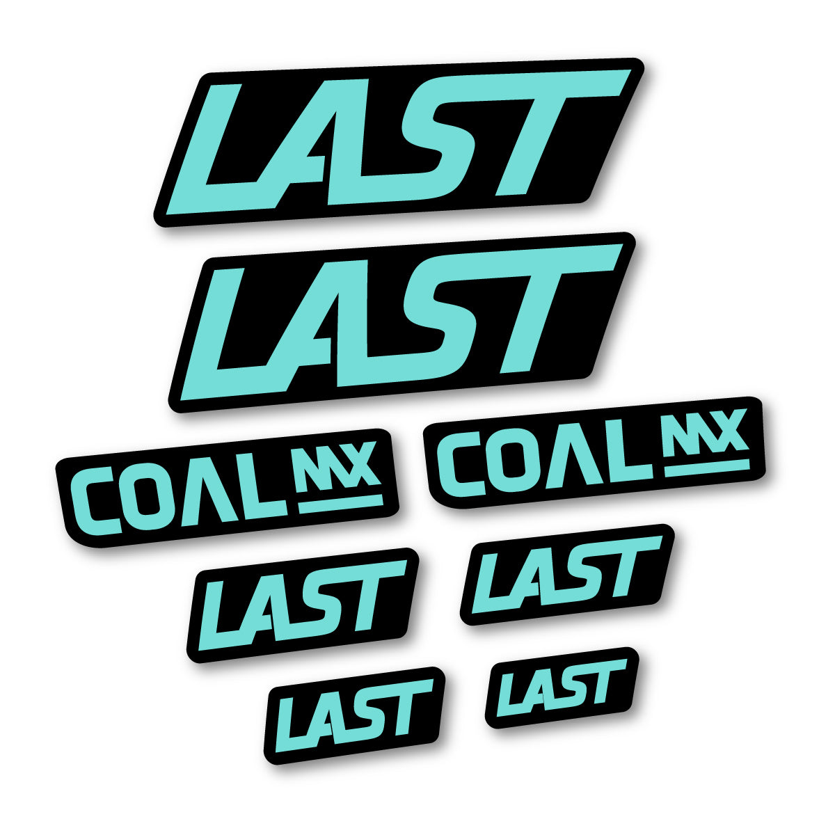 Compatible Stickers for Last Coal 2020-2026, Frame vinyl decals - Blue Green