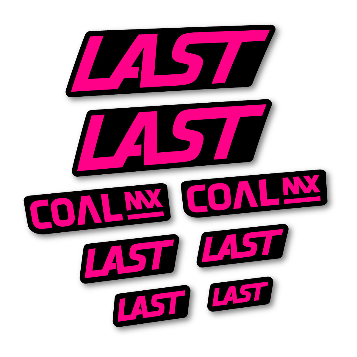 Compatible Stickers for Last Coal 2020-2026, Frame vinyl decals - Neon Pink