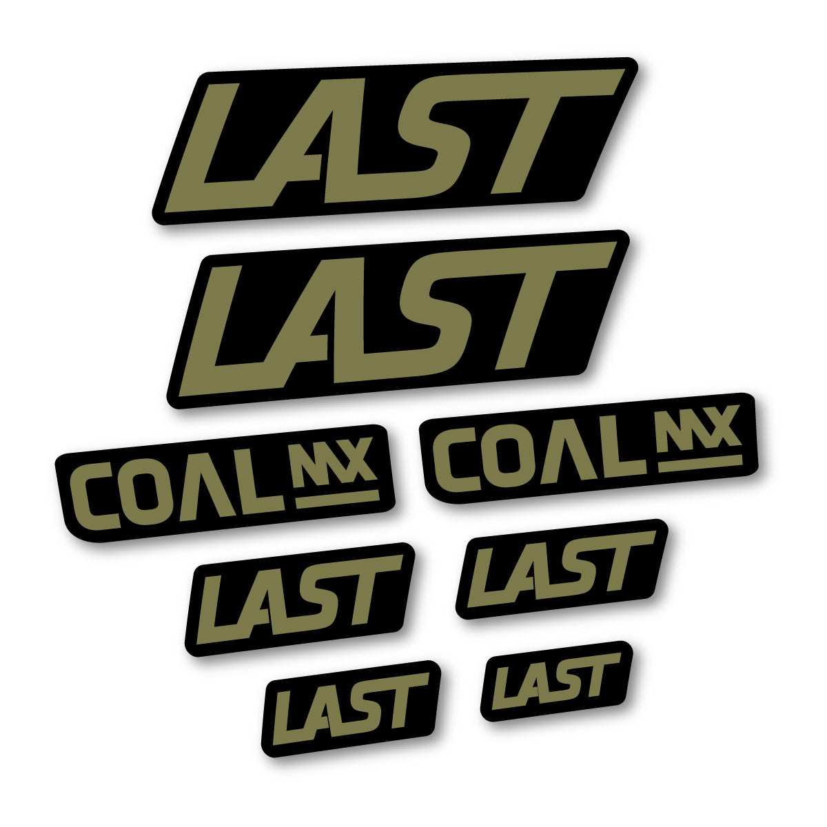 Compatible Stickers for Last Coal 2020-2026, Frame vinyl decals - Khaki