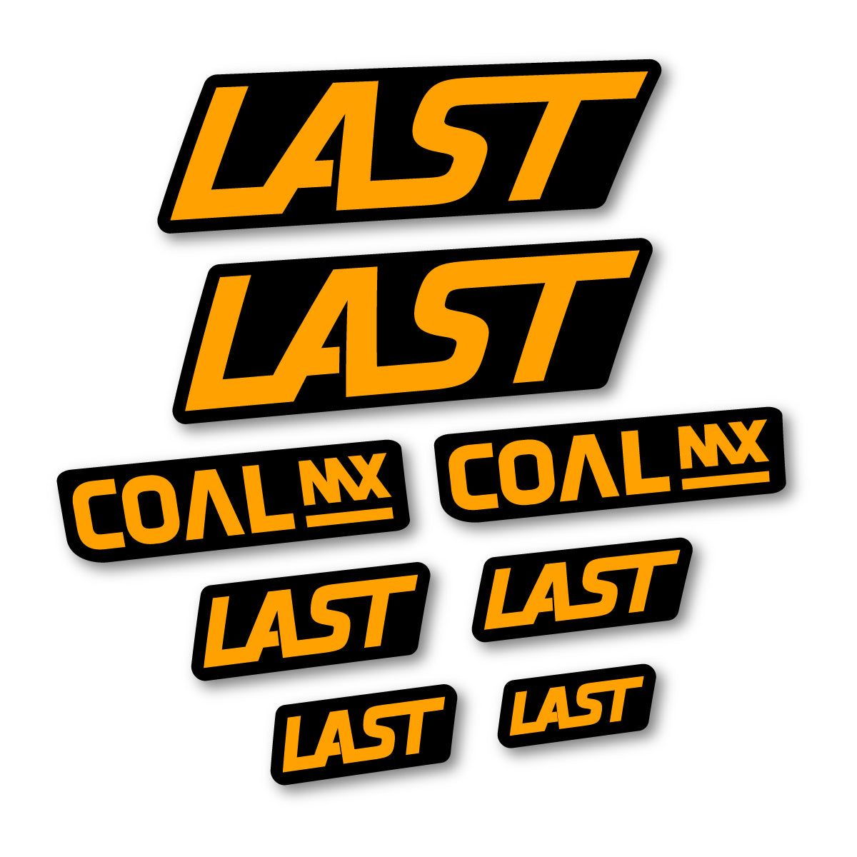 Compatible Stickers for Last Coal 2020-2026, Frame vinyl decals - Orange Yellow