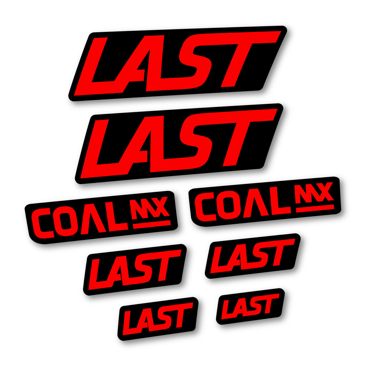 Compatible Stickers for Last Coal 2020-2026, Frame vinyl decals - Orange Red