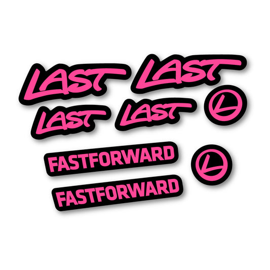 Bubblegum Pink decal for Last Fast Forward 2016-2026 frame – bike sticker vinyl