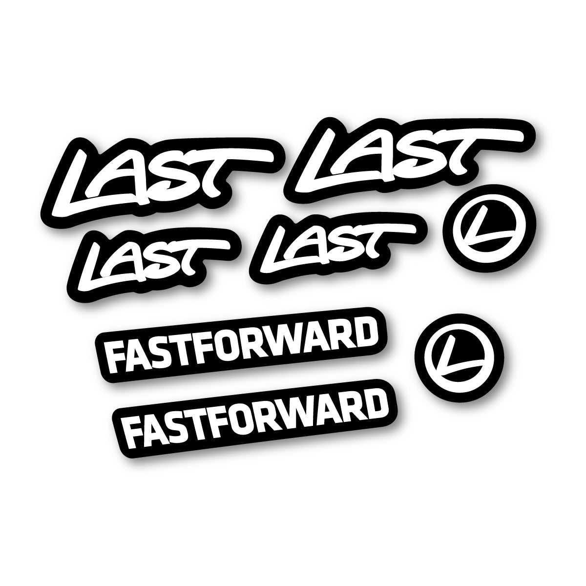 Compatible Stickers for Last Fast Forward 2016-2026, Frame vinyl decals - White