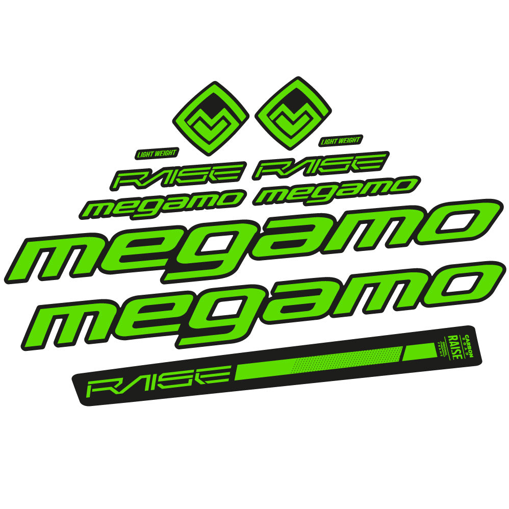 Decal Megamo Raise 10 2020, Frame, bike sticker vinyl