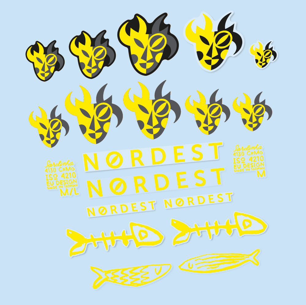 Aufkleber Nordest Sardinha 2, Rahmen, Fahrradaufkleber Vinyl