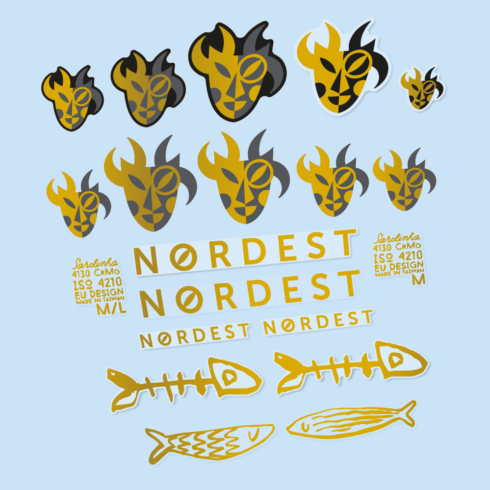 Aufkleber Nordest Sardinha 2, Rahmen, Fahrradaufkleber Vinyl