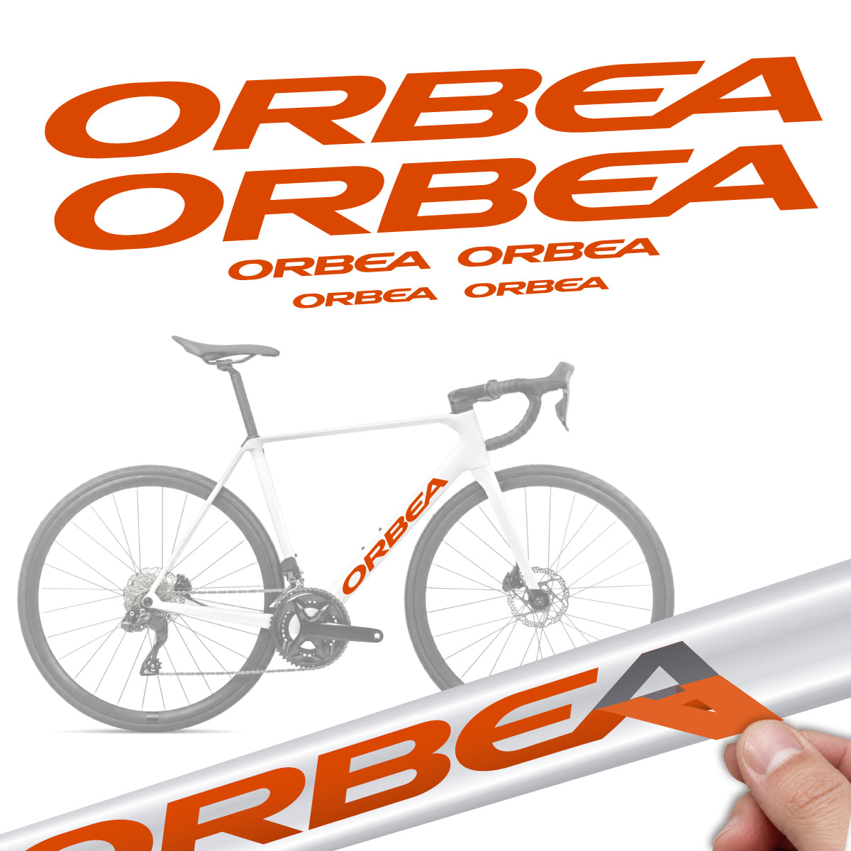 Compatible Stickers for Orbea Orca M30i 2026, Frame vinyl decals - Clay