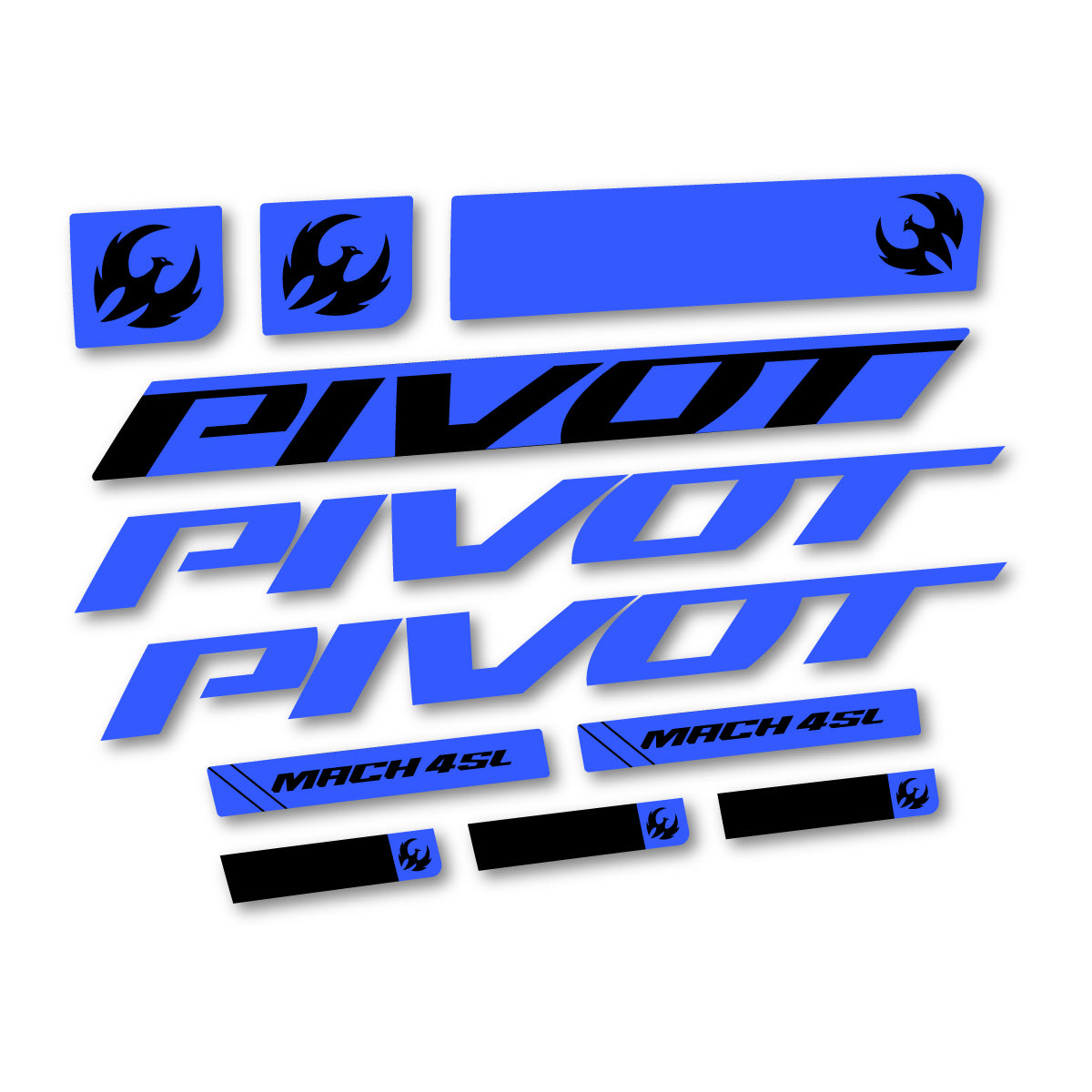 Compatible Stickers for Pivot Mach 4 SL 2026, Frame vinyl decals - Medium Blue