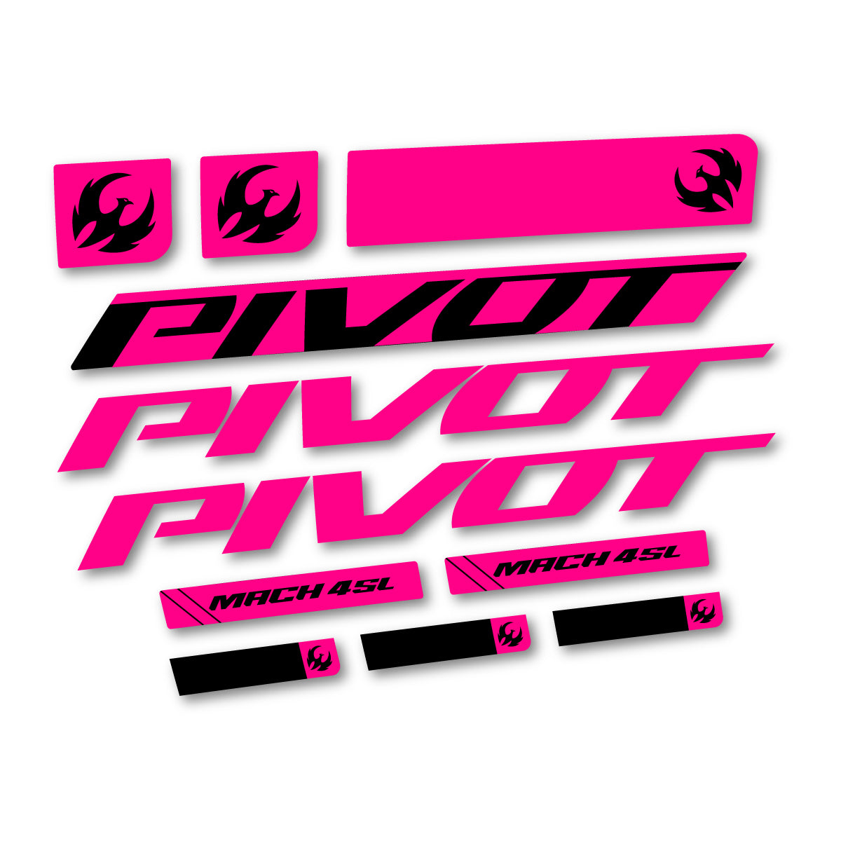 Compatible Stickers for Pivot Mach 4 SL 2026, Frame vinyl decals - Neon Pink