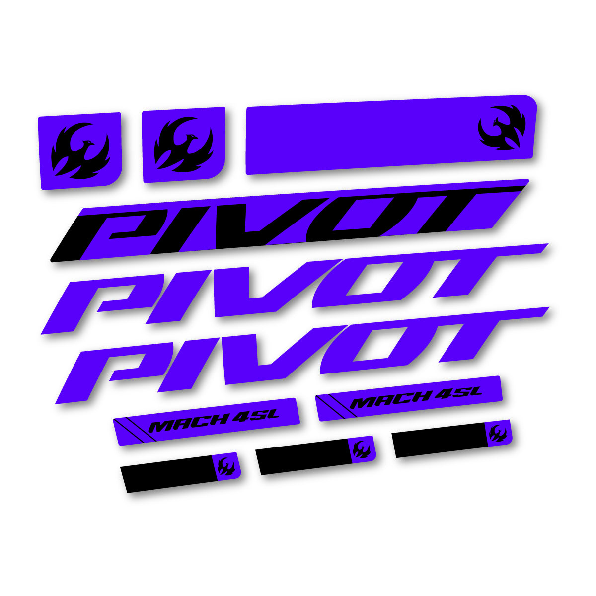 Compatible Stickers for Pivot Mach 4 SL 2026, Frame vinyl decals - Reflex Blue