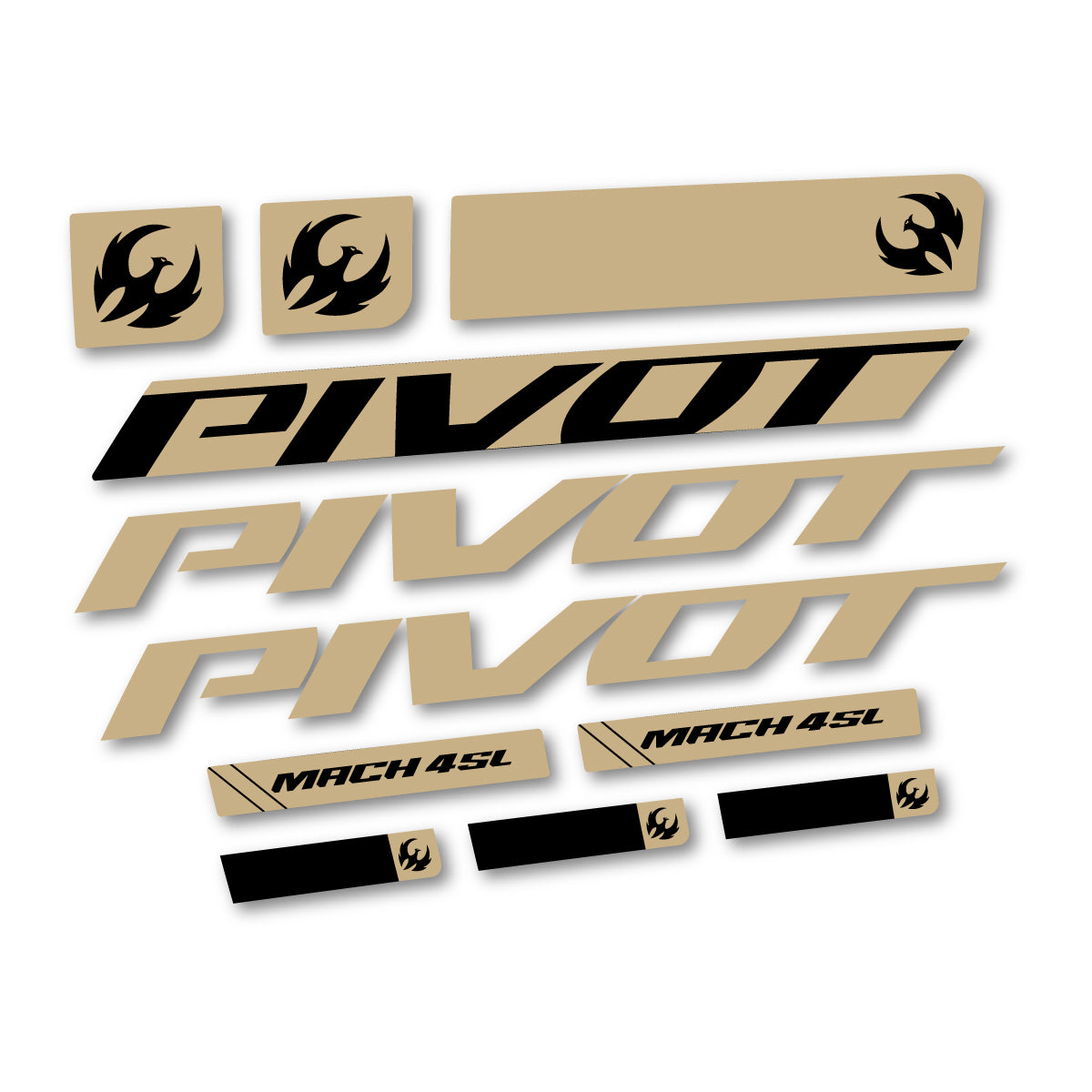 Compatible Stickers for Pivot Mach 4 SL 2026, Frame vinyl decals - Sand