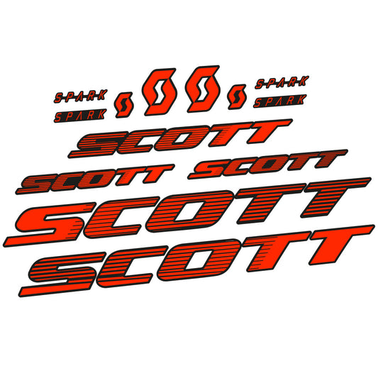 Neon Red decal for Scott Spark RC 2022 frame – bike sticker vinyl