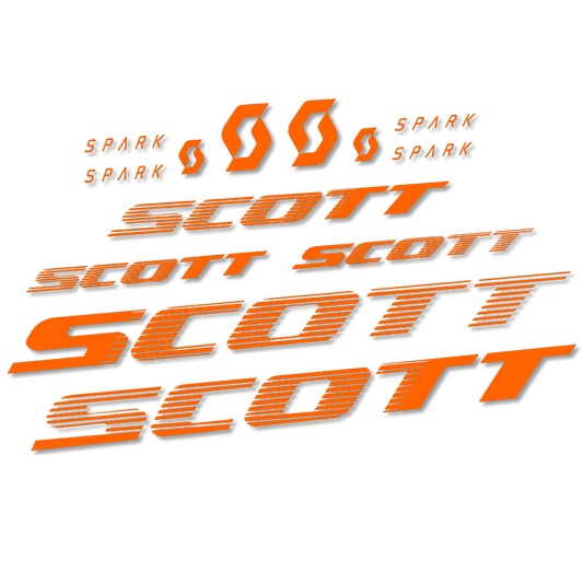 Orange decal for Scott Spark RC 2022 frame – bike sticker vinyl