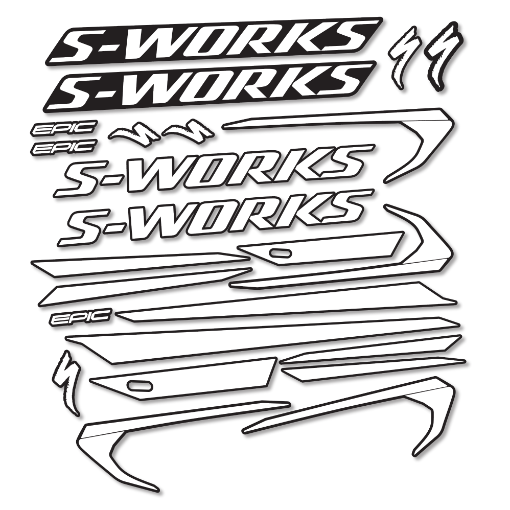 Decal Specialized Epic S-Works 2018, Frame, bike sticker vinyl
