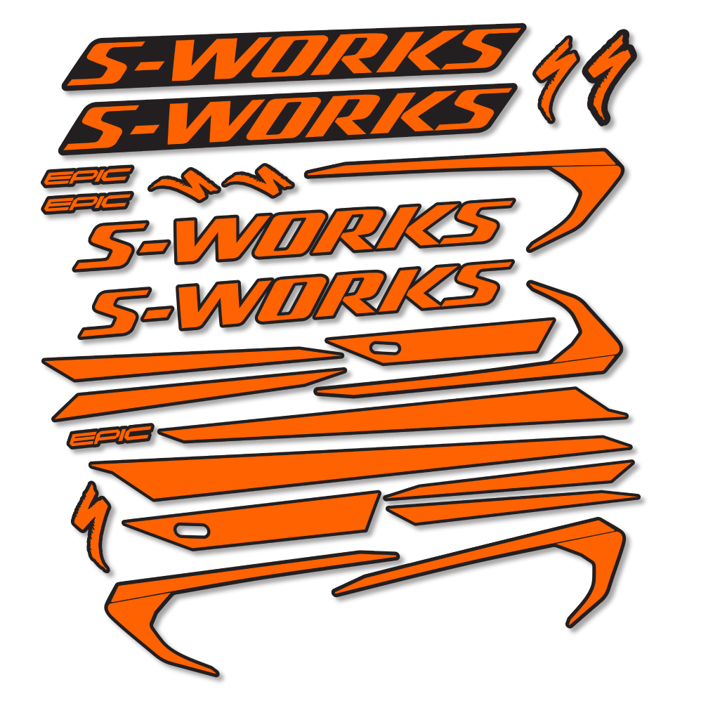 Decal Specialized Epic S-Works 2018, Frame, bike sticker vinyl