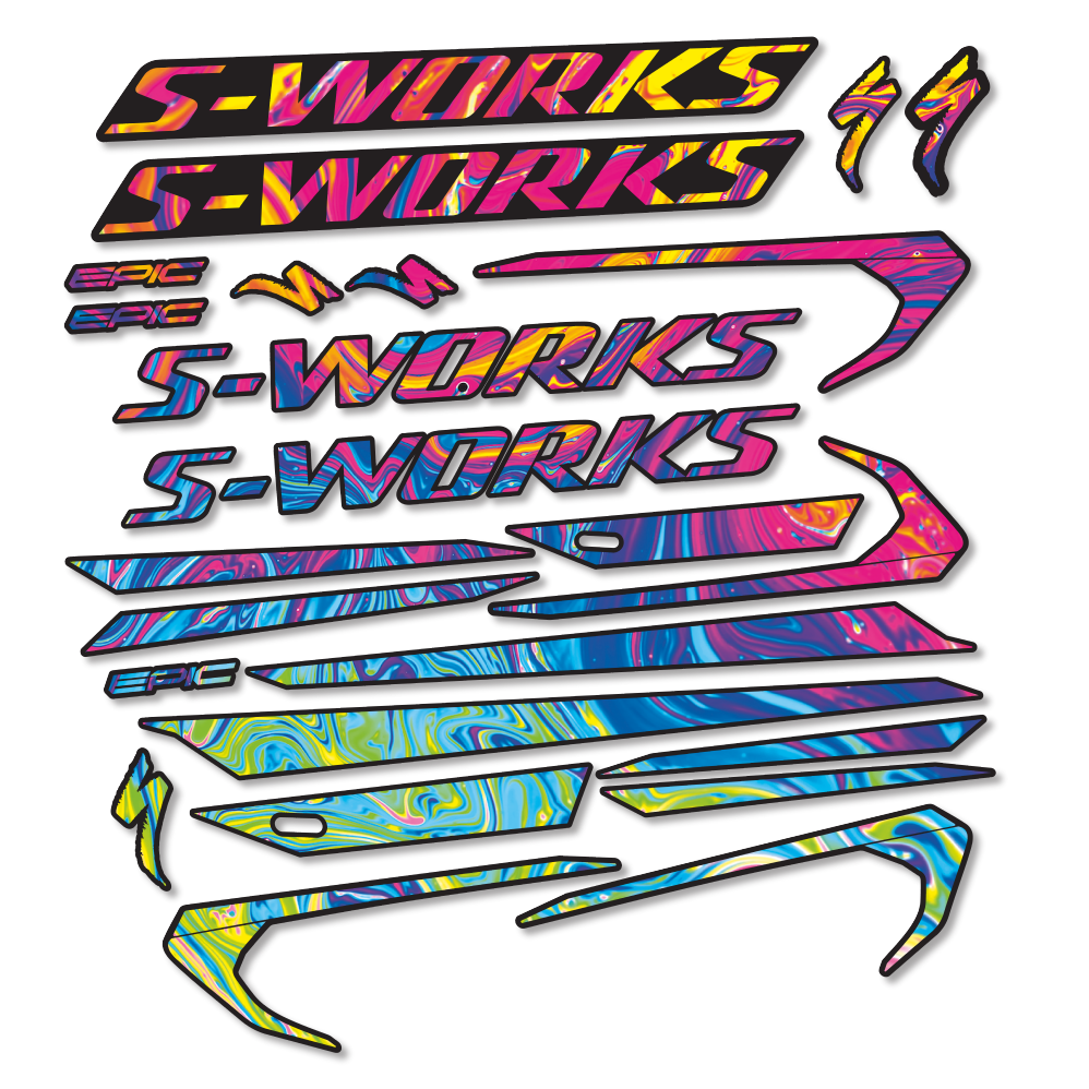Decal Specialized Epic S-Works 2018, Frame, bike sticker vinyl