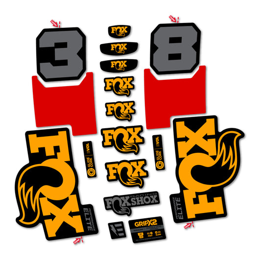 Stickers for Fox 38 Elite 2027, Fork vinyl decals