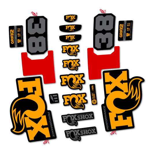 Stickers for Fox 38 Performance 2027, Fork vinyl decals