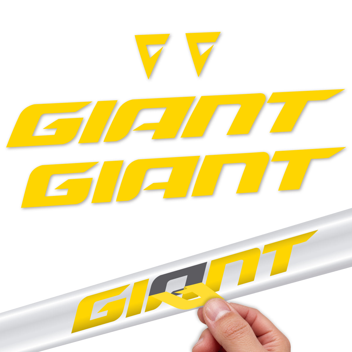 Compatible Stickers for Giant Anthem 2026, Frame vinyl decals - Banana Yellow