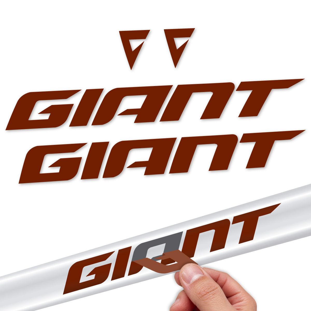 Compatible Stickers for Giant Anthem 2026, Frame vinyl decals - Brown