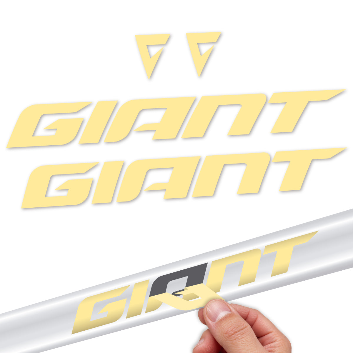 Compatible Stickers for Giant Anthem 2026, Frame vinyl decals - Cream