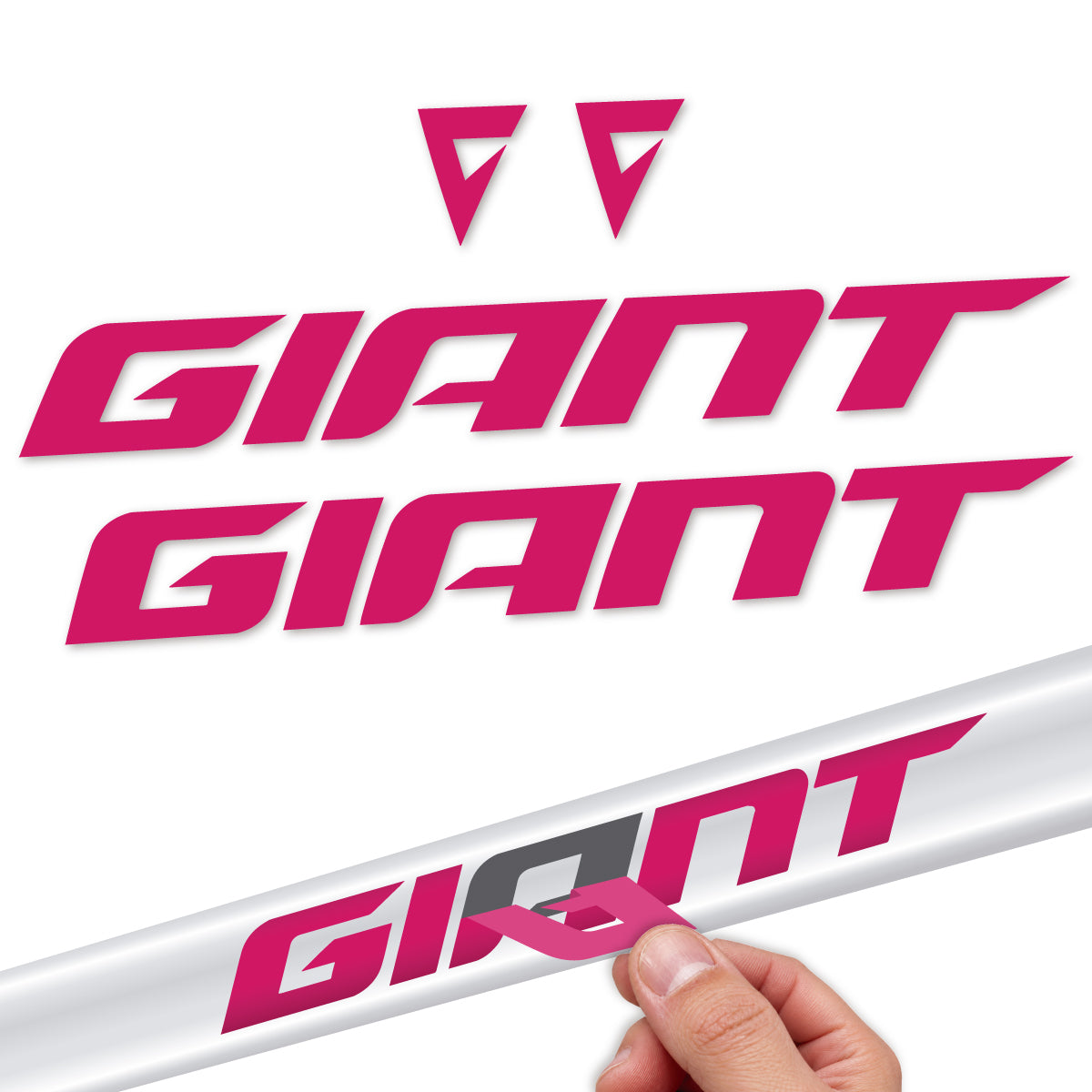 Compatible Stickers for Giant Propel 2025-2027, Frame vinyl decals - Dark Pink